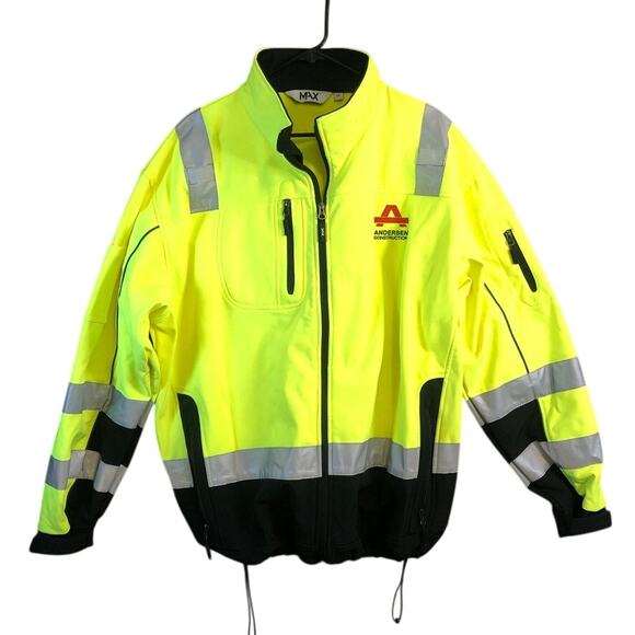 Max Mens Jacket Yellow Black Andersen Construction Workwear PPE 2XL - Picture 1 of 11